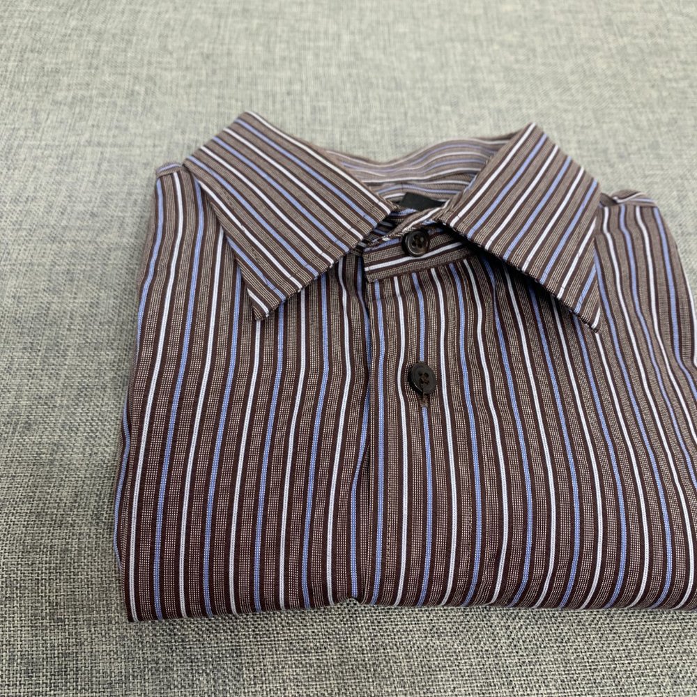 Men's Express Design Studio Button Down Shirt Premium Woven Cotton Medium Modern - Picture 13 of 16
